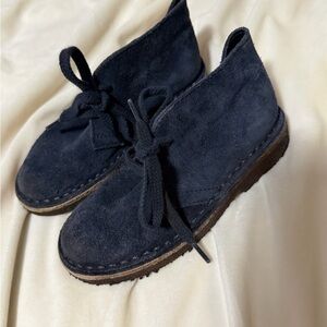J Crew Kids Crewcuts McAlister Navy Suede Ankle Boots Booties Kids 9